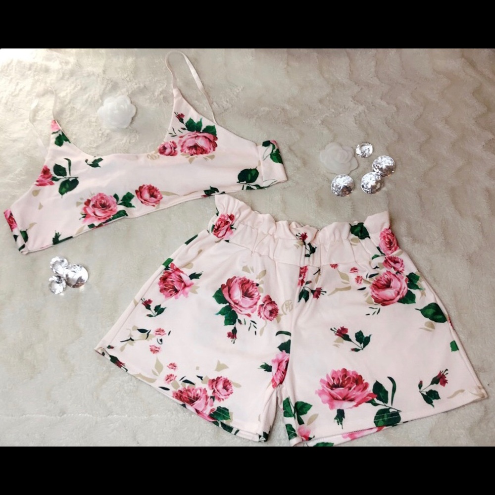 Two Piece Shirts & Halter Top Set